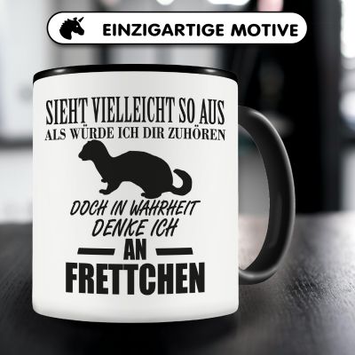 Tasse mit dem Motiv Ich denke an Frettchen - Ansicht 3