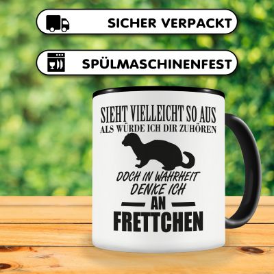 Tasse mit dem Motiv Ich denke an Frettchen - Ansicht 4