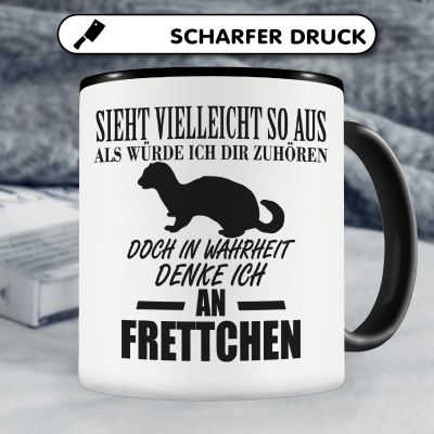 Tasse mit dem Motiv Ich denke an Frettchen - Ansicht 5