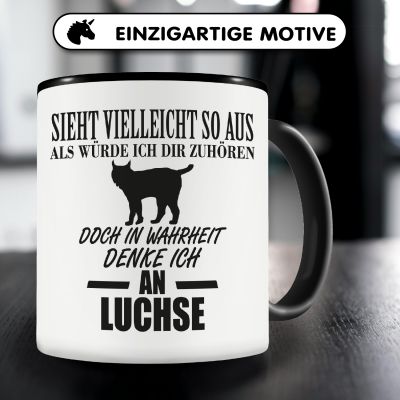 Tasse mit dem Motiv Ich denke an Luchse - Ansicht 3