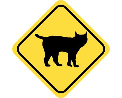 Warnschild Luchs Aufkleber