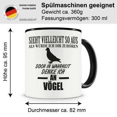 Tasse mit dem Motiv Ich denke an Vgel - Ansicht 2