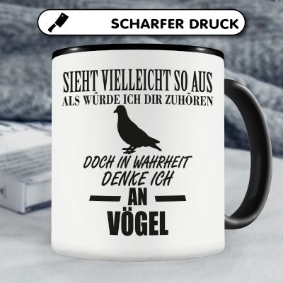 Tasse mit dem Motiv Ich denke an Vgel - Ansicht 5