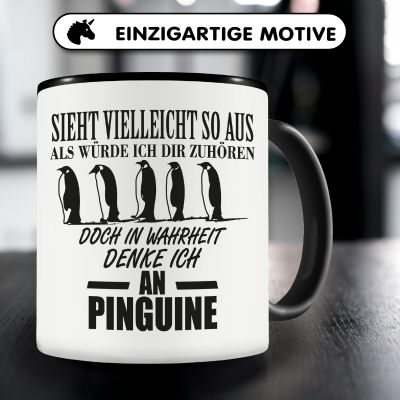 Tasse mit dem Motiv Ich denke an Pinguine - Ansicht 3