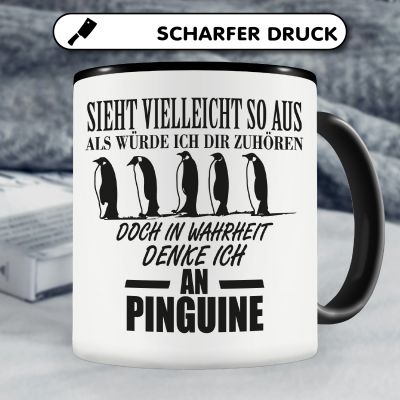 Tasse mit dem Motiv Ich denke an Pinguine - Ansicht 5