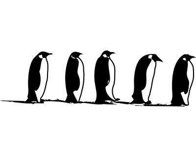 Pinguine als Aufkleber