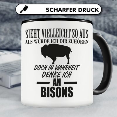 Tasse mit dem Motiv Ich denke an Bisons - Ansicht 5