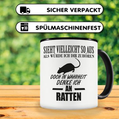 Tasse mit dem Motiv Ich denke an Ratten - Ansicht 4