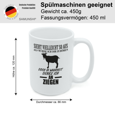 XXL Tasse mit dem Motiv Ich denke an Ziegen - Ansicht 2
