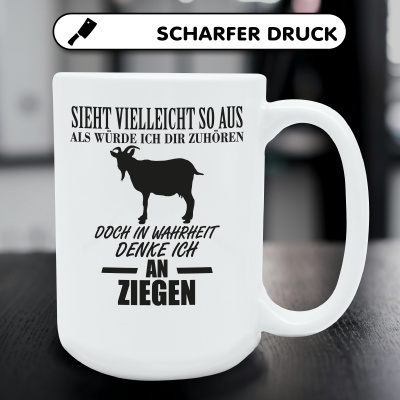 XXL Tasse mit dem Motiv Ich denke an Ziegen - Ansicht 5