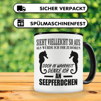 Tasse mit dem Motiv Ich denke an Seepferdchen - Ansicht 4