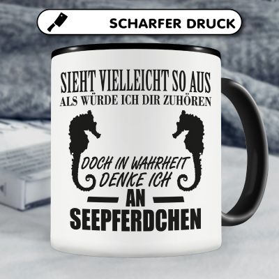 Tasse mit dem Motiv Ich denke an Seepferdchen - Ansicht 5