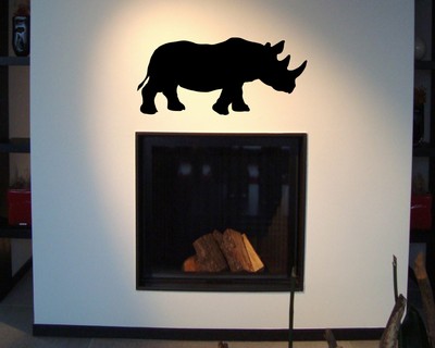 Nashorn Wandtattoo - Ansicht 2
