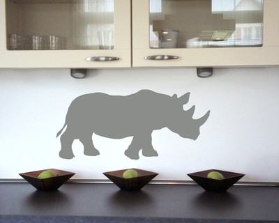 Nashorn Wandtattoo