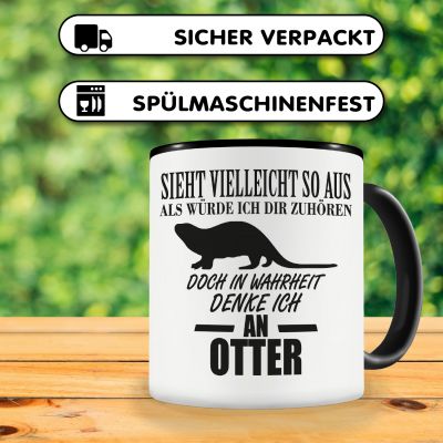 Tasse mit dem Motiv Ich denke an Otter - Ansicht 4