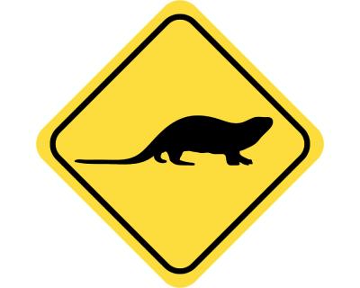 Warnschild Otter Aufkleber Aufkleber