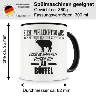 Tasse mit dem Motiv Ich denke an B�ffel - Ansicht 2
