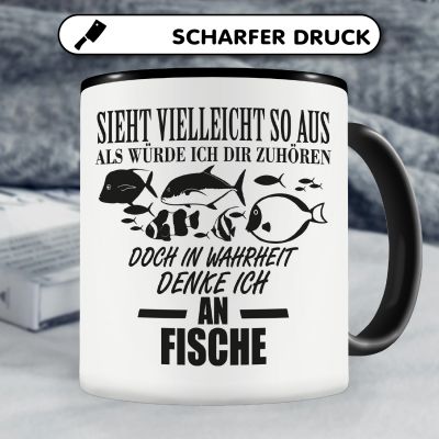 Tasse mit dem Motiv Ich denke an Fische - Ansicht 5