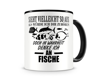 Tasse mit dem Motiv Ich denke an Fische - Ansicht 1