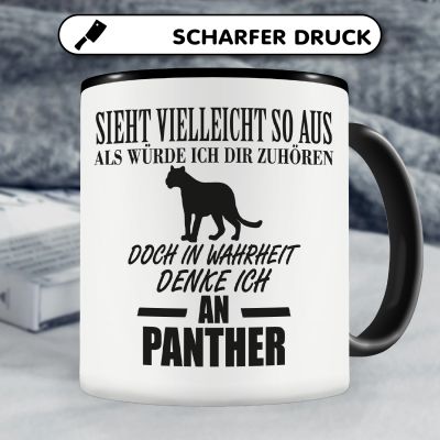 Tasse mit dem Motiv Ich denke an Panther - Ansicht 5