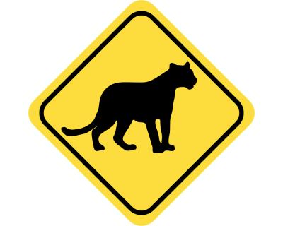 Warnschild Panther Aufkleber