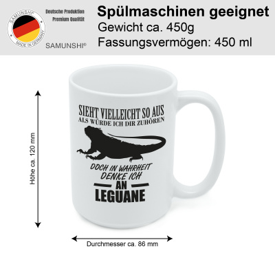 XXL Tasse mit dem Motiv Ich denke an Leguane - Ansicht 2