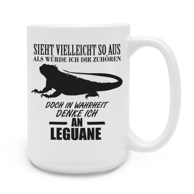 XXL Tasse mit dem Motiv Ich denke an Leguane