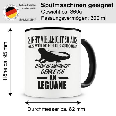 Tasse mit dem Motiv Ich denke an Leguane - Ansicht 2