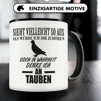 Tasse mit dem Motiv Ich denke an Tauben - Ansicht 3