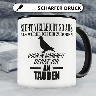 Tasse mit dem Motiv Ich denke an Tauben - Ansicht 5
