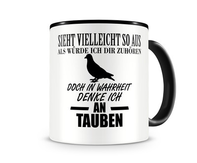 Tasse mit dem Motiv Ich denke an Tauben - Ansicht 1