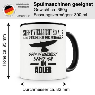 Tasse mit dem Motiv Ich denke an Adler - Ansicht 2