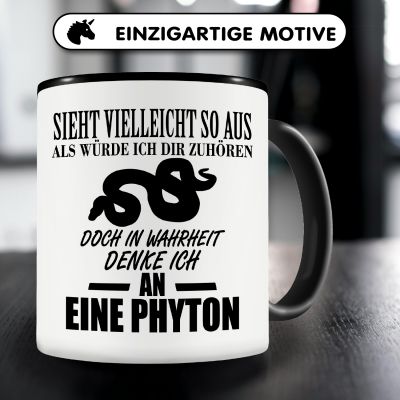 Tasse mit dem Motiv Ich denke an eine Python - Ansicht 3