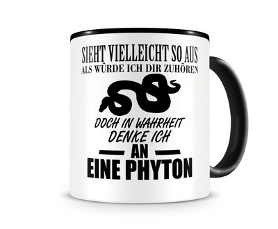 Tasse mit dem Motiv Ich denke an eine Python