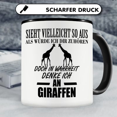 Tasse mit dem Motiv Ich denke an Giraffen - Ansicht 5