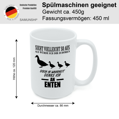 XXL Tasse mit dem Motiv Ich denke an Enten - Ansicht 2