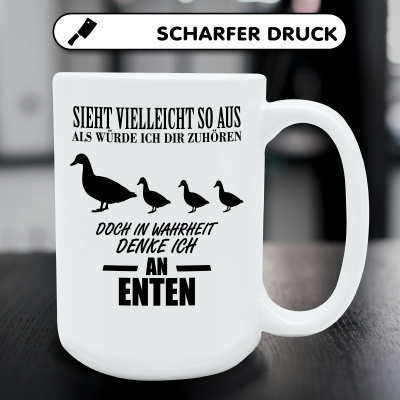 XXL Tasse mit dem Motiv Ich denke an Enten - Ansicht 5