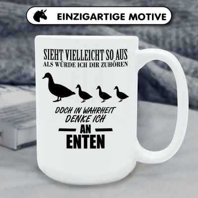 XXL Tasse mit dem Motiv Ich denke an Enten - Ansicht 6