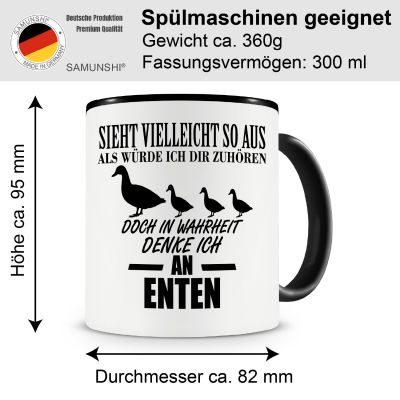 Tasse mit dem Motiv Ich denke an Enten - Ansicht 2