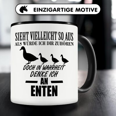 Tasse mit dem Motiv Ich denke an Enten - Ansicht 3