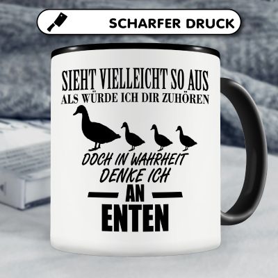 Tasse mit dem Motiv Ich denke an Enten - Ansicht 5