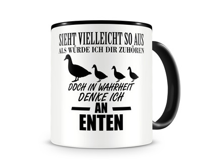 Tasse mit dem Motiv Ich denke an Enten - Ansicht 1