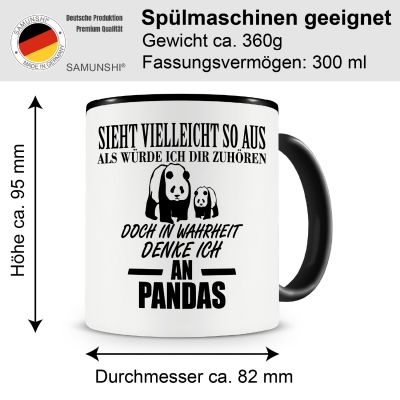 Tasse mit dem Motiv Ich denke an Pandas - Ansicht 2