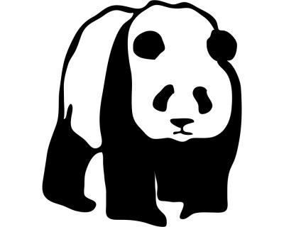 Panda als Aufkleber Aufkleber