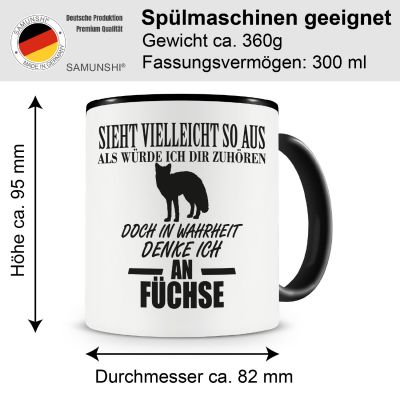 Tasse mit dem Motiv Ich denke an Fchse Tasse