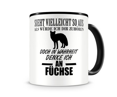 Tasse mit dem Motiv Ich denke an Fchse