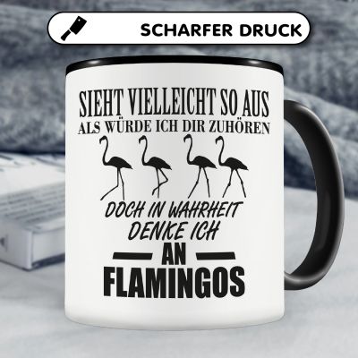 Tasse mit dem Motiv Ich denke an Flamingos - Ansicht 5