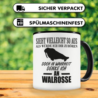Tasse mit dem Motiv Ich denke an Walrosse - Ansicht 4