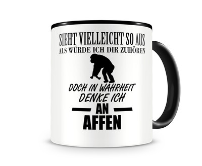 Tasse mit dem Motiv Ich denke an Affen - Ansicht 1