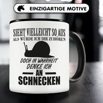 Tasse mit dem Motiv Ich denke an Schnecken - Ansicht 3
